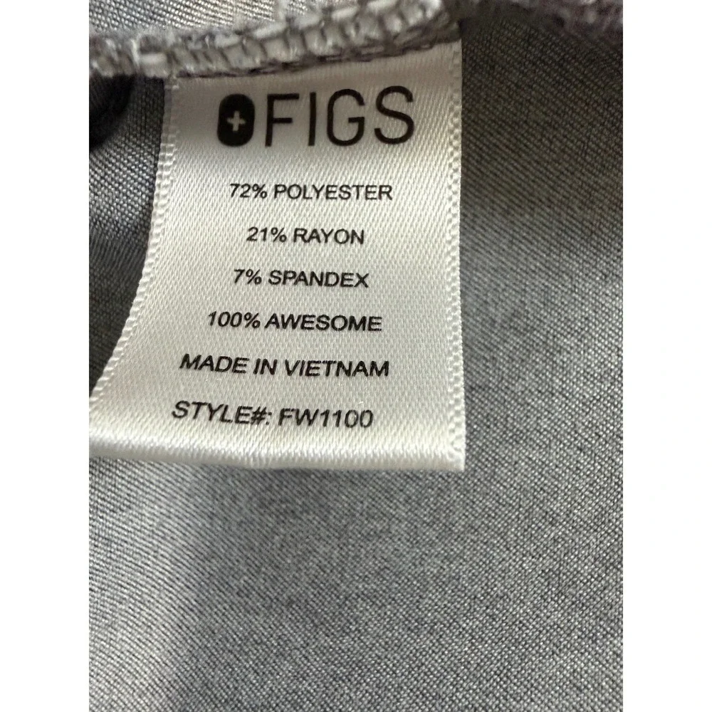 FIGS Technical Collection Casma Three-Pocket Scrub Top Womens M Gray Stretch EUC - Picture 3 of 8